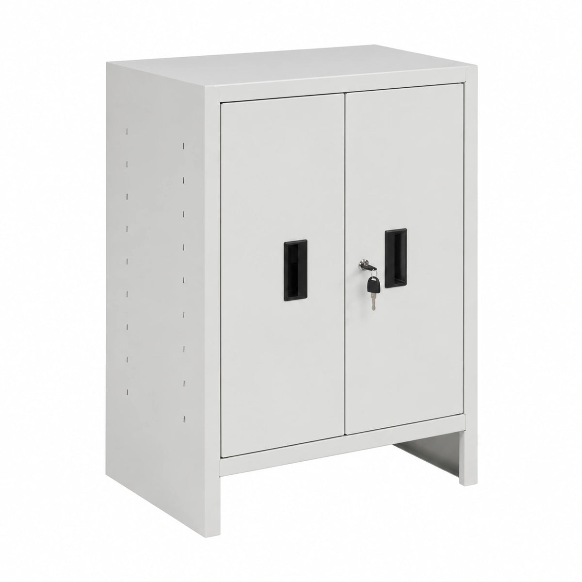 Armadio in Metallo Armadietto 2 Ante Grigio Quality in Italy Archivio Documenti 80 × 40 × 100 cm Serratura Doppia Chiave Ripiano Regolabile Casa