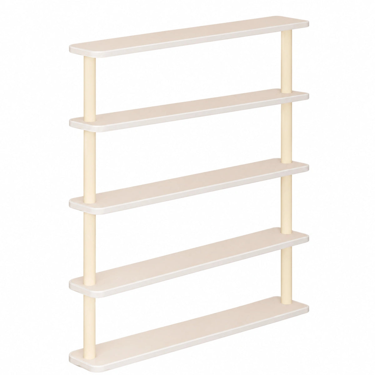 Scaffali aperti in legno stretti, mensole in piedi, espositore multifunzionale, libreria autoportante moderna, organizzatore di archiviazione a 4, 5