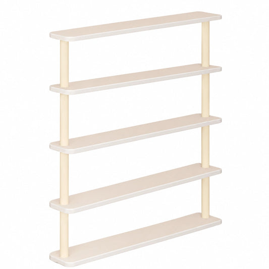 Scaffali aperti in legno stretti, mensole in piedi, espositore multifunzionale, libreria autoportante moderna, organizzatore di archiviazione a 4, 5