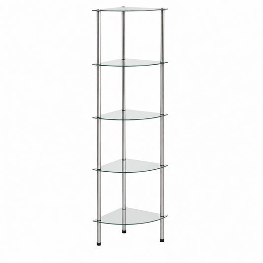 Libreria, organizzatore cubo, scaffale con 6 ripiani, trasparente 30 × 30 × 160 cm, adatta per soggiorno