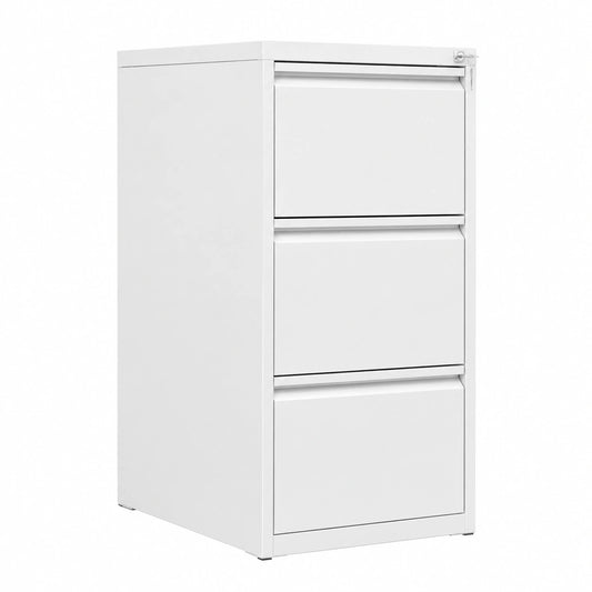 Classificatore in metallo - a tre cassetti - Bianco