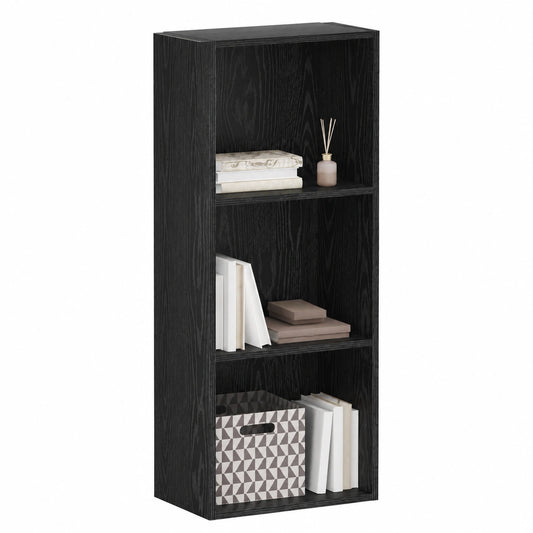 Libreria in rovere nero, 40 × 30 × 114 cm, moderno per soggiorno, ufficio, camera da letto