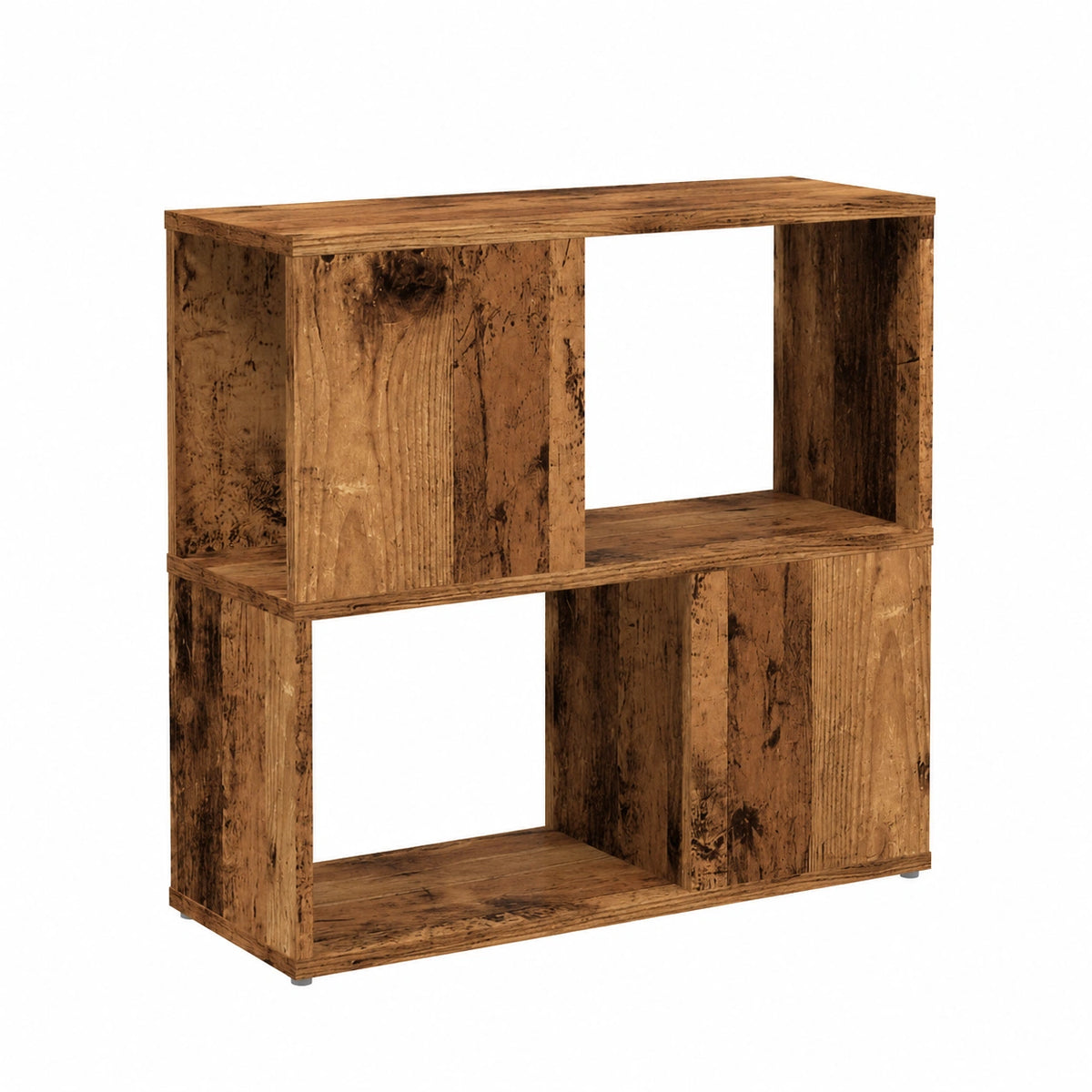 Libreria Legno Antico 60 × 24 × 63 cm in Legno Multistrato, Mobiletto, Mobile Porta CD, Libreria, Scaffale Porta CD