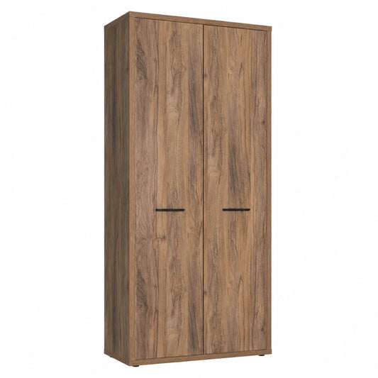 Mobile Contenitore della Linea DAVINCI BRERA con 2 Ante, Libreria, Mobile Archivio Portadocumenti, (LxAxP) 81,60 × 217,50 × 35,70 cm, Noce